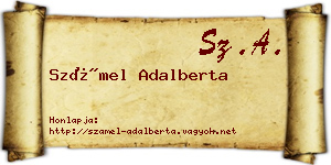 Számel Adalberta névjegykártya